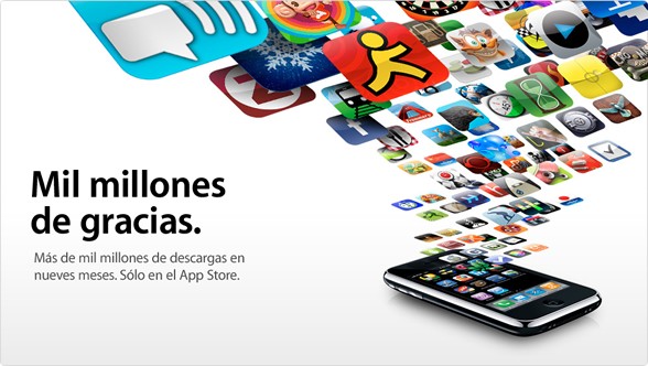 Apple App Store Apple App Store: mil millones de descargas