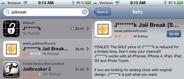 El Jailbreak es censurado en la App Store de Apple sigue la lucha de Apple contra el jailbreak