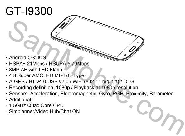 Galaxy S III, filtrado su diseño y algunas prestaciones reales gracias a una imagen del manual