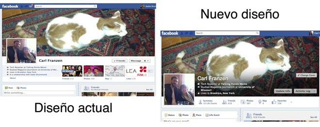 Facebook prepara un pequeño cambio para su Timeline especialmente en la sección de cabecera