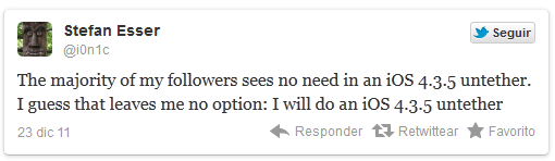 hacker i0n1c afirma que hará un Jailbreak Untethered para iOS 4.3.5 podría tratarse de una burla a los que esperan untethered en iOS 5