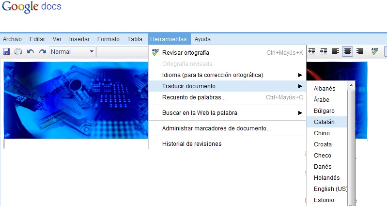 Google Docs Traductor