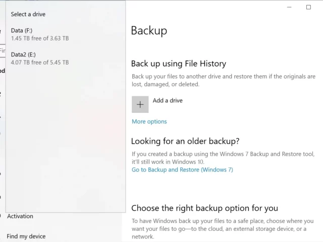 How to backup your data to an USB drive