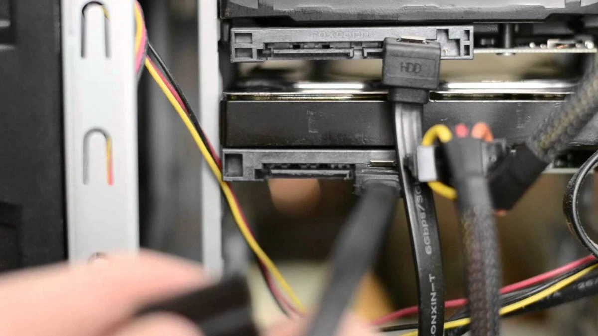 Step by step, how to install a hard disk drive.