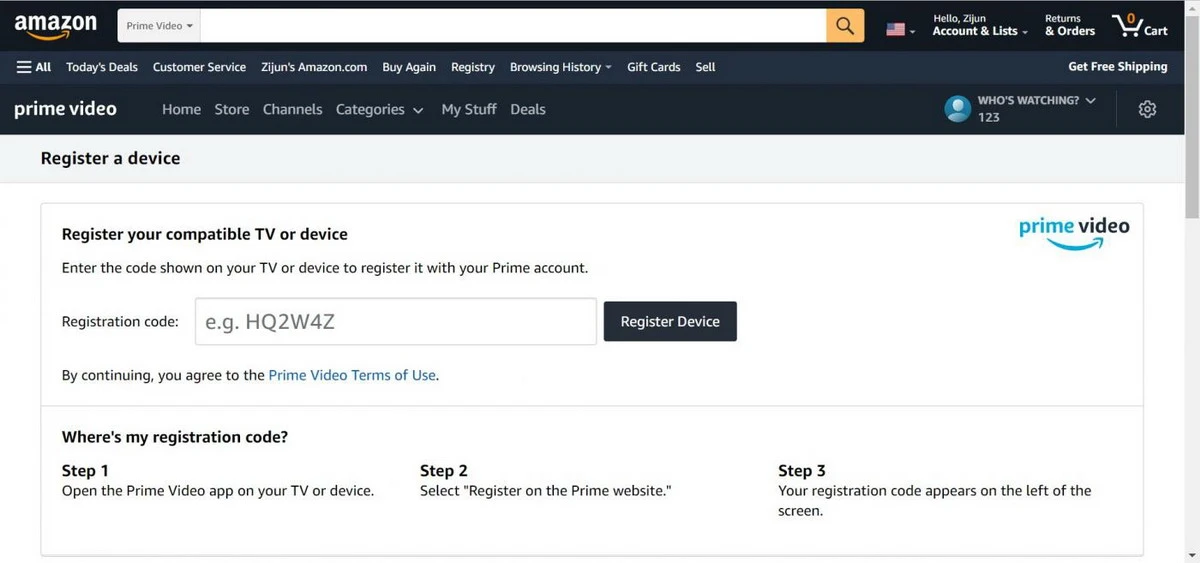 Steps to delete users with access to your Amazon Prime Video account