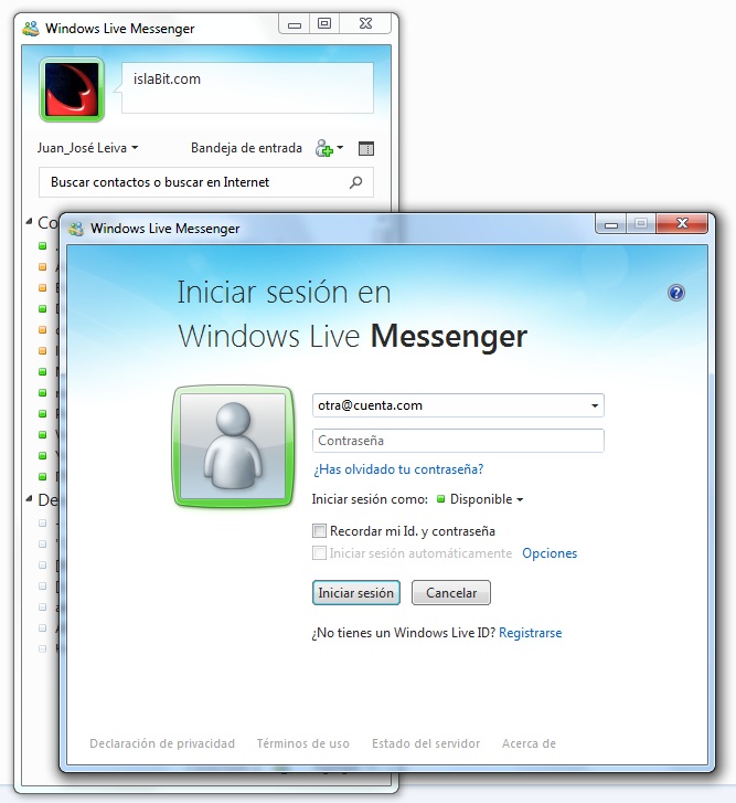 Abrir varias cuentas de MSN Messenger