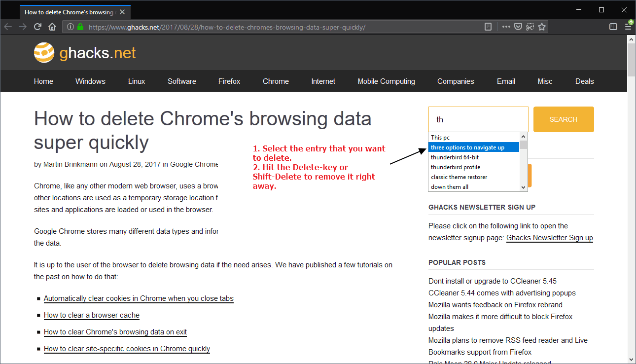 Autocompletar Firefox Autocompletar Firefox