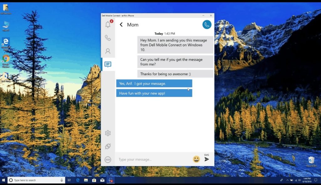 iMessage Windows 10 2