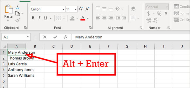 Cómo agregar saltos línea Microsoft Excel