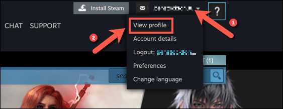 Vamos a dar clic en nuestro perfil de Steam.