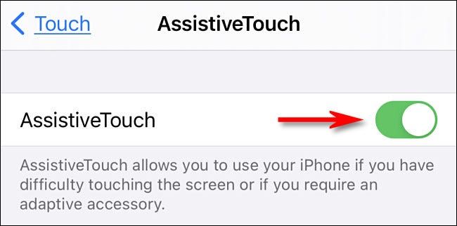 Activamos AssistiveTouch.