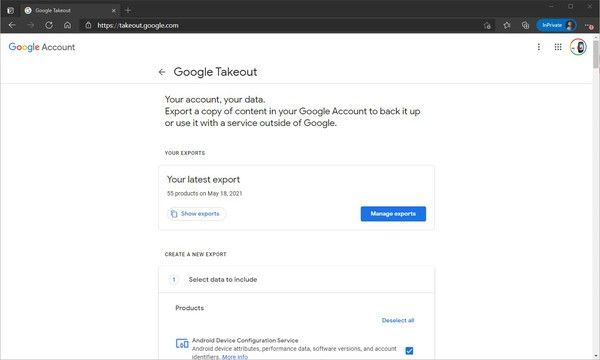 Comenzamos a usar Google Takeout para exportar y descargar nuestros datos de Google Drive