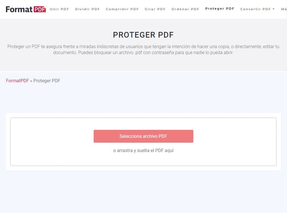 proteger archivo PDF 1,5