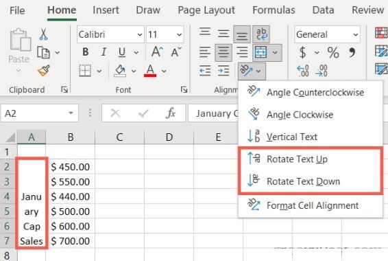 Cómo inclinar y rotar texto en Excel - islaBit