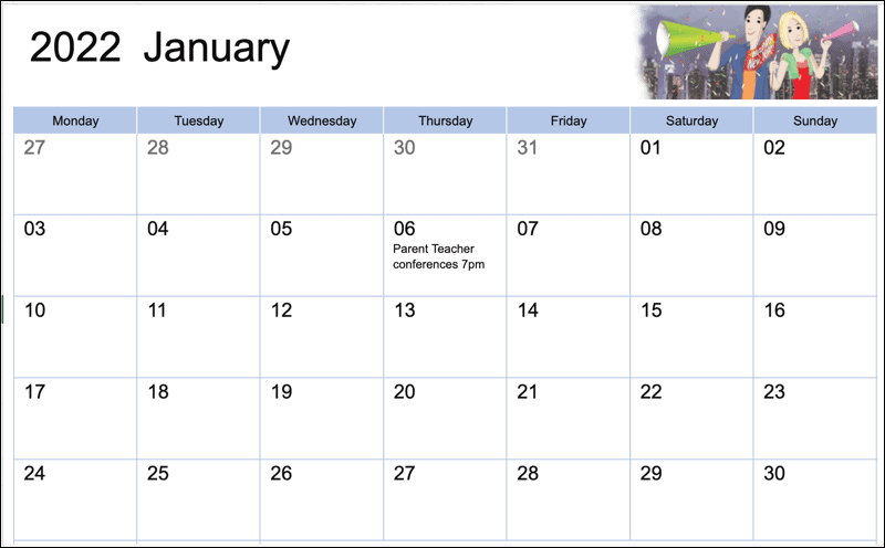 Plantillas Microsoft Office de calendarios academicos.