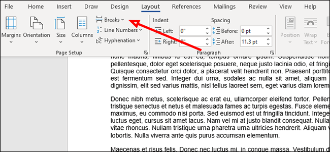 Cómo agregar salto sección Microsoft Word