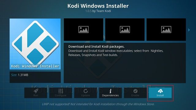 Instalar y actualizar Kodi en Windows.