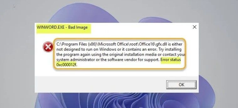 Solución: error imagen WINWORD Windows