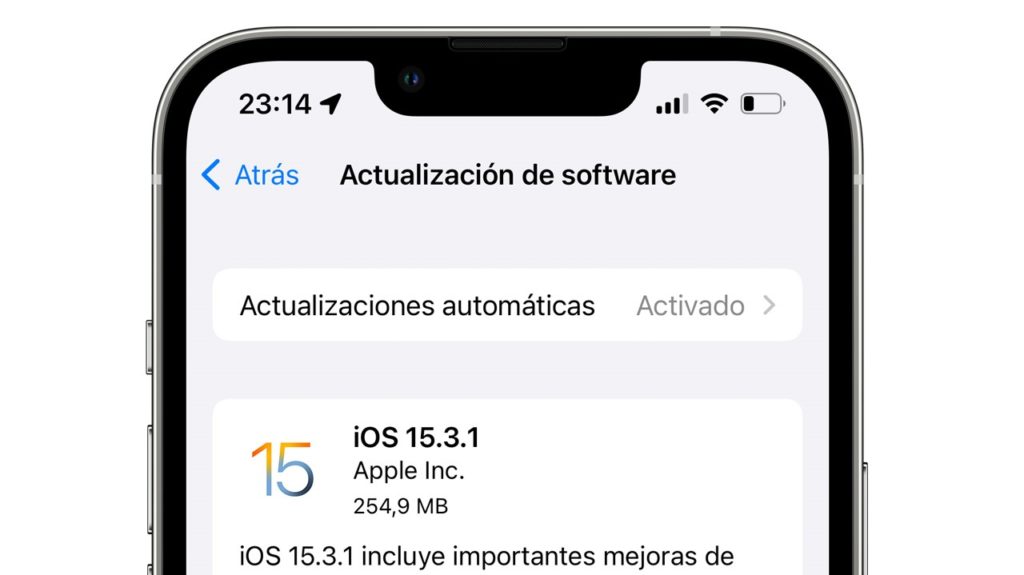 actualizar iOS 15.3.1 2