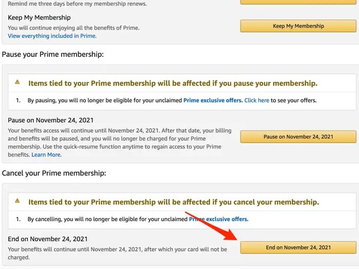 Así podemos cancelar membresía Amazon Prime