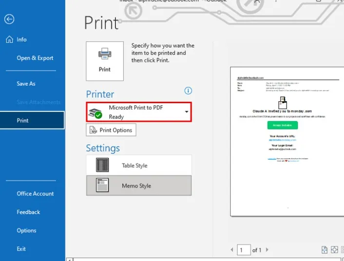Microsoft Print to PDF.