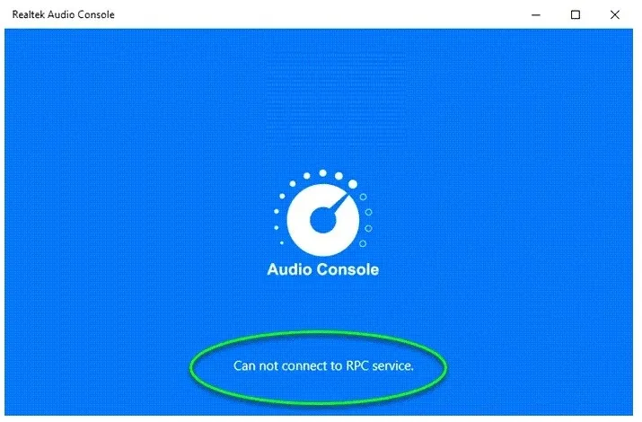 Error Realtek Audio no se puede conectar servidor RPC