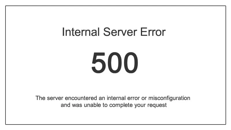 ¿Qué es un error interno de servidor 500?
