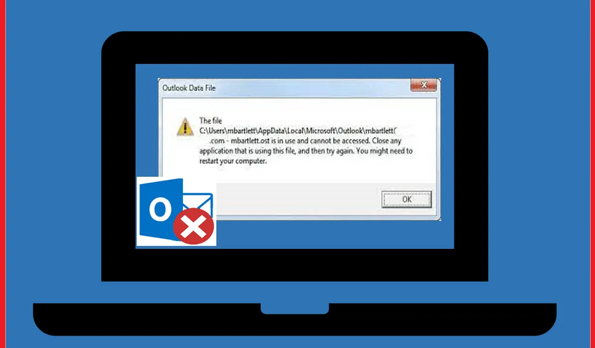 Error Outlook: nombre de archivo OST está en uso y no se puede acceder