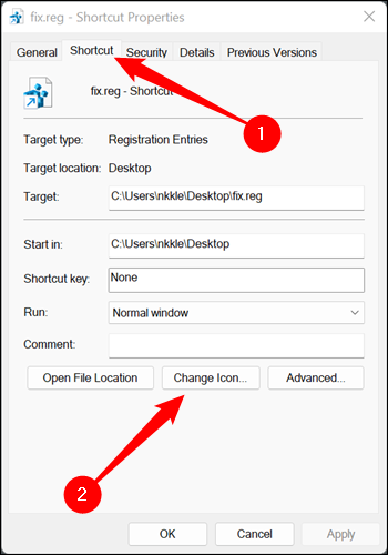 Personalizar iconos de Acceso directo en Windows 11