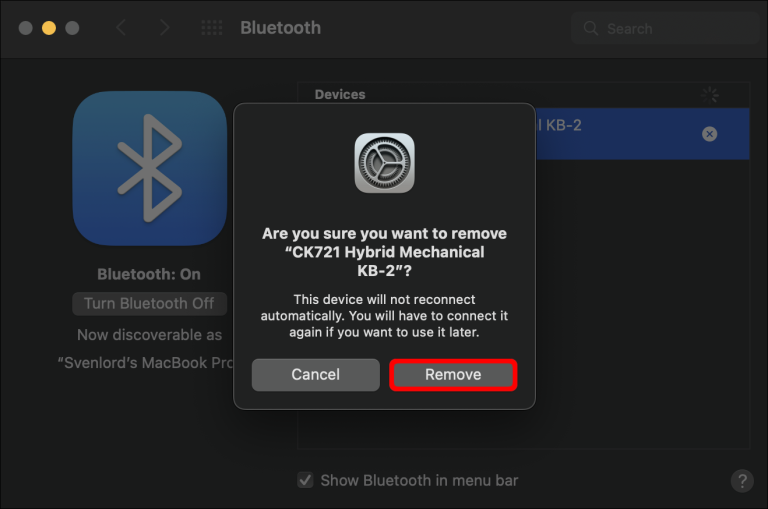 Desconectar teclado Bluetooth Mac