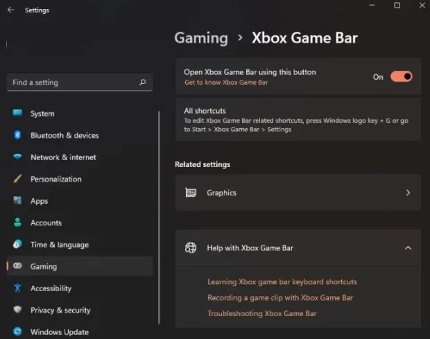 Desactivar Xbox Game Bar.