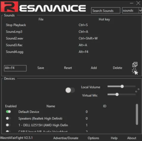 Resanance es de las mejores aplicaciones de caja de resonancia (Soundboard) para Discord