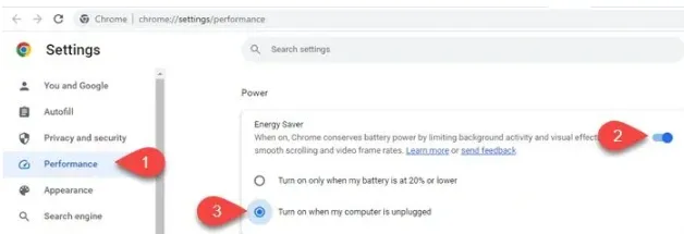 Cuándo activar el ahorro de batería en Chrome.