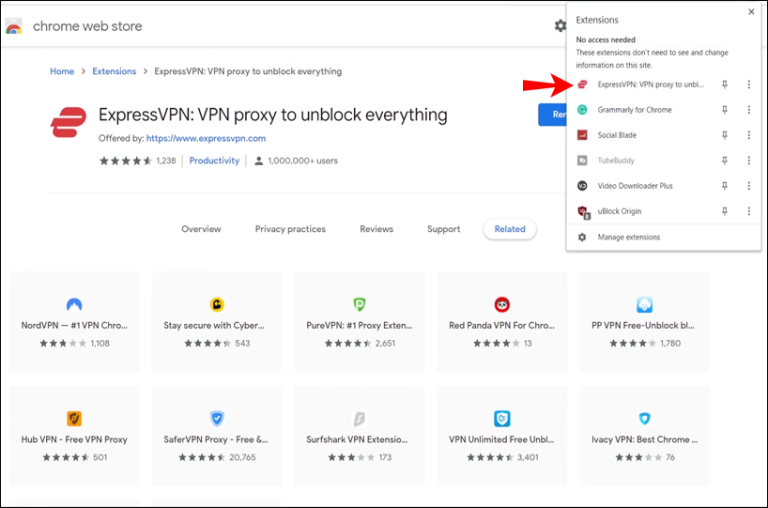 Abrir VPN en Chrome.