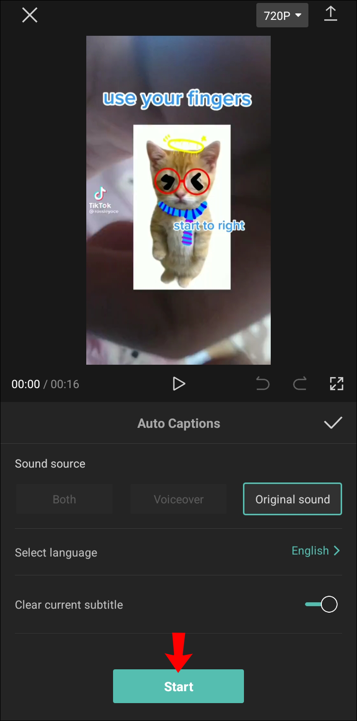 Iniciar proceso para añadir subtítulos a un vídeo con CapCut.