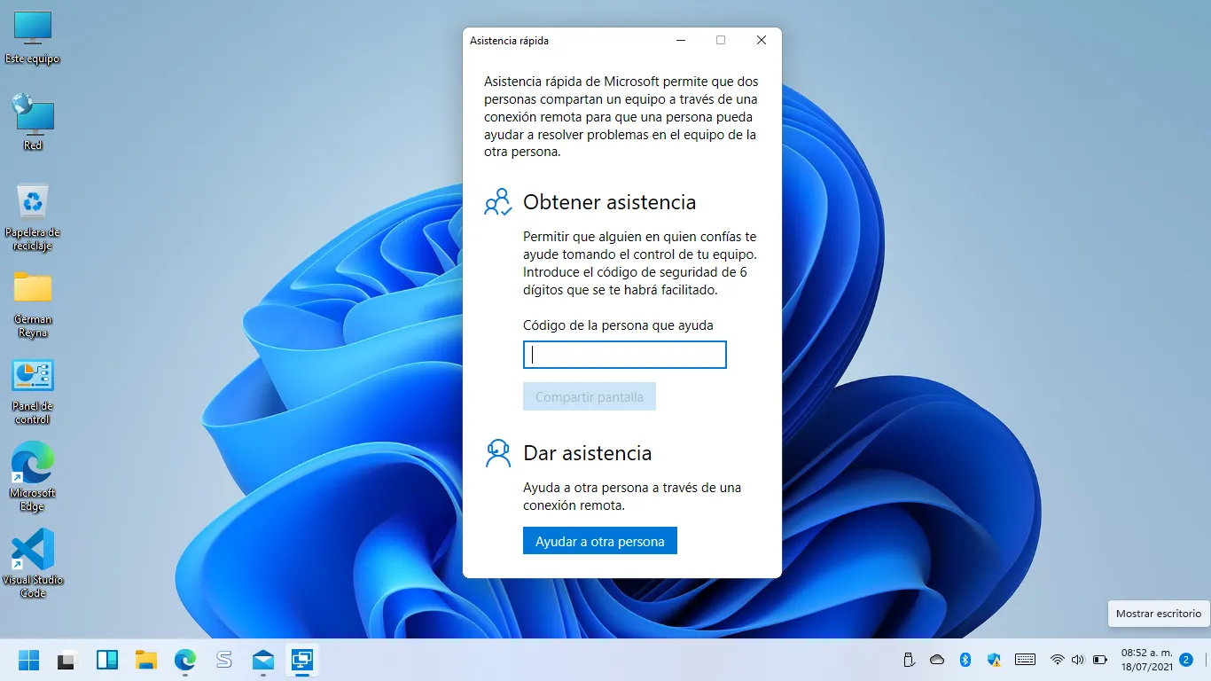 Cómo abrir la herramienta de Asistencia rápida en Windows 11