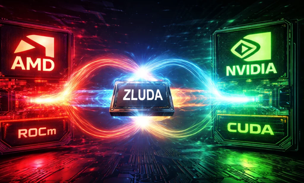 ZLUDA añade soporte para ROCm 7 y permite ejecutar código CUDA sobre GPUs AMD
