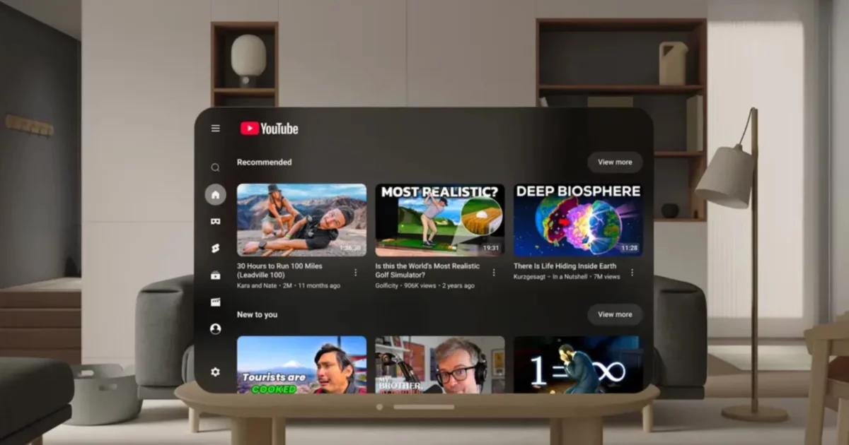 YouTube Apple Vision Pro